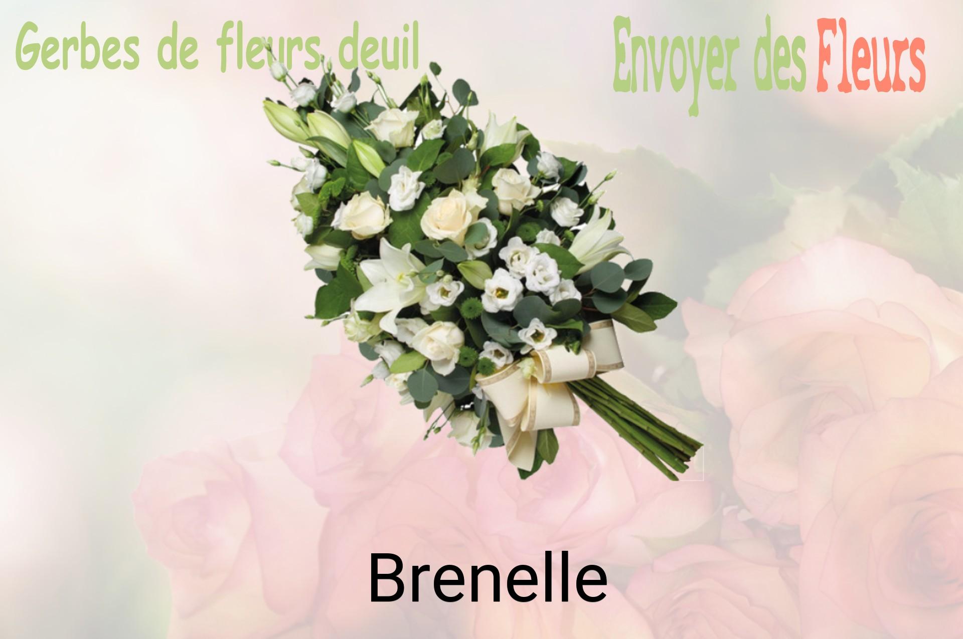 Gerbe de fleurs de deuil livrée à Brenelle